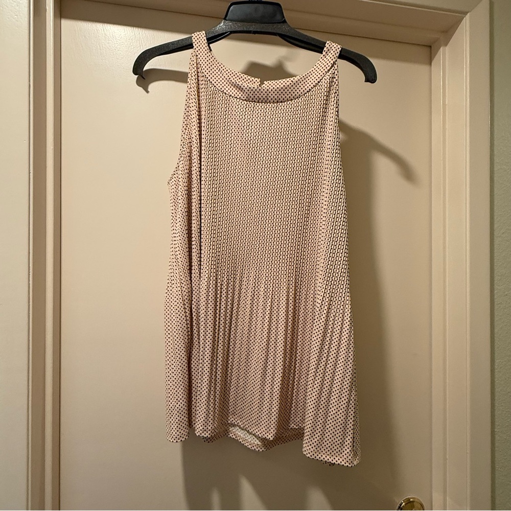Adrianna Papell Cream Textured Tank Top